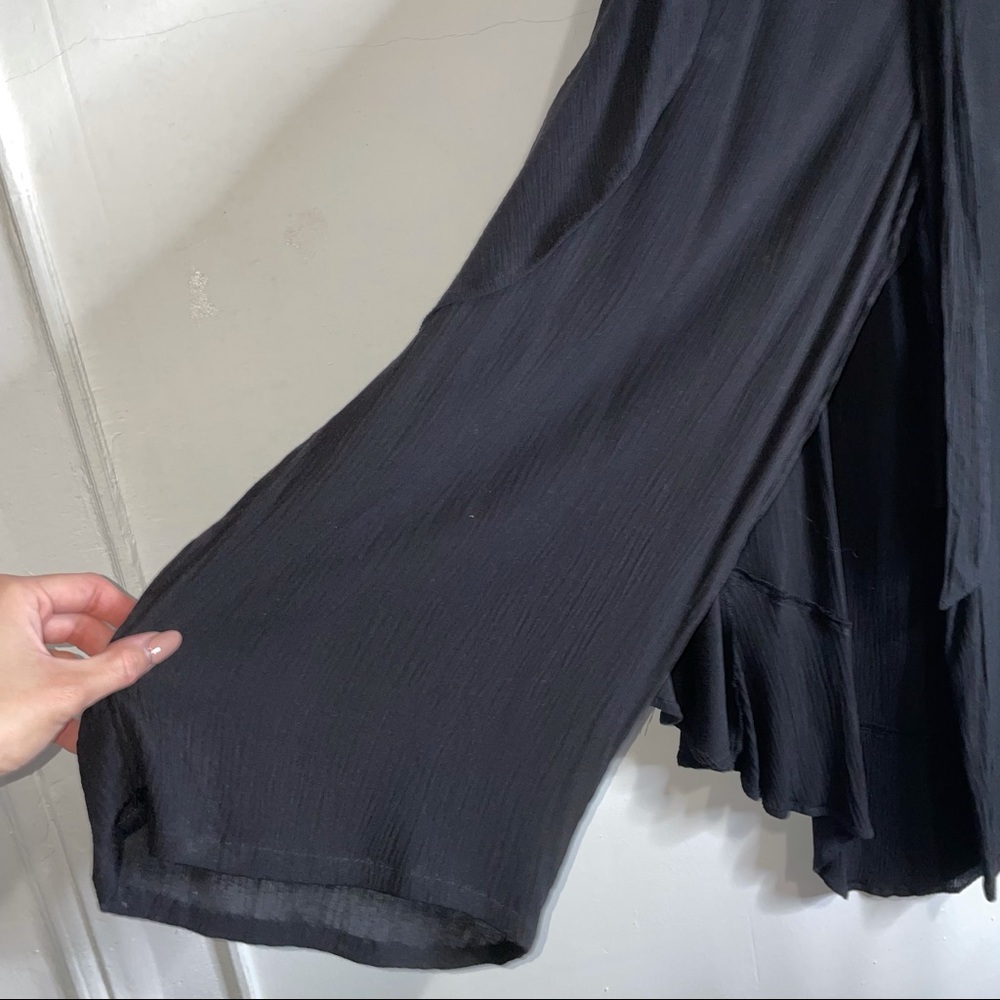 Palazzo pants with attached skirt overlay - Picture 3 of 9